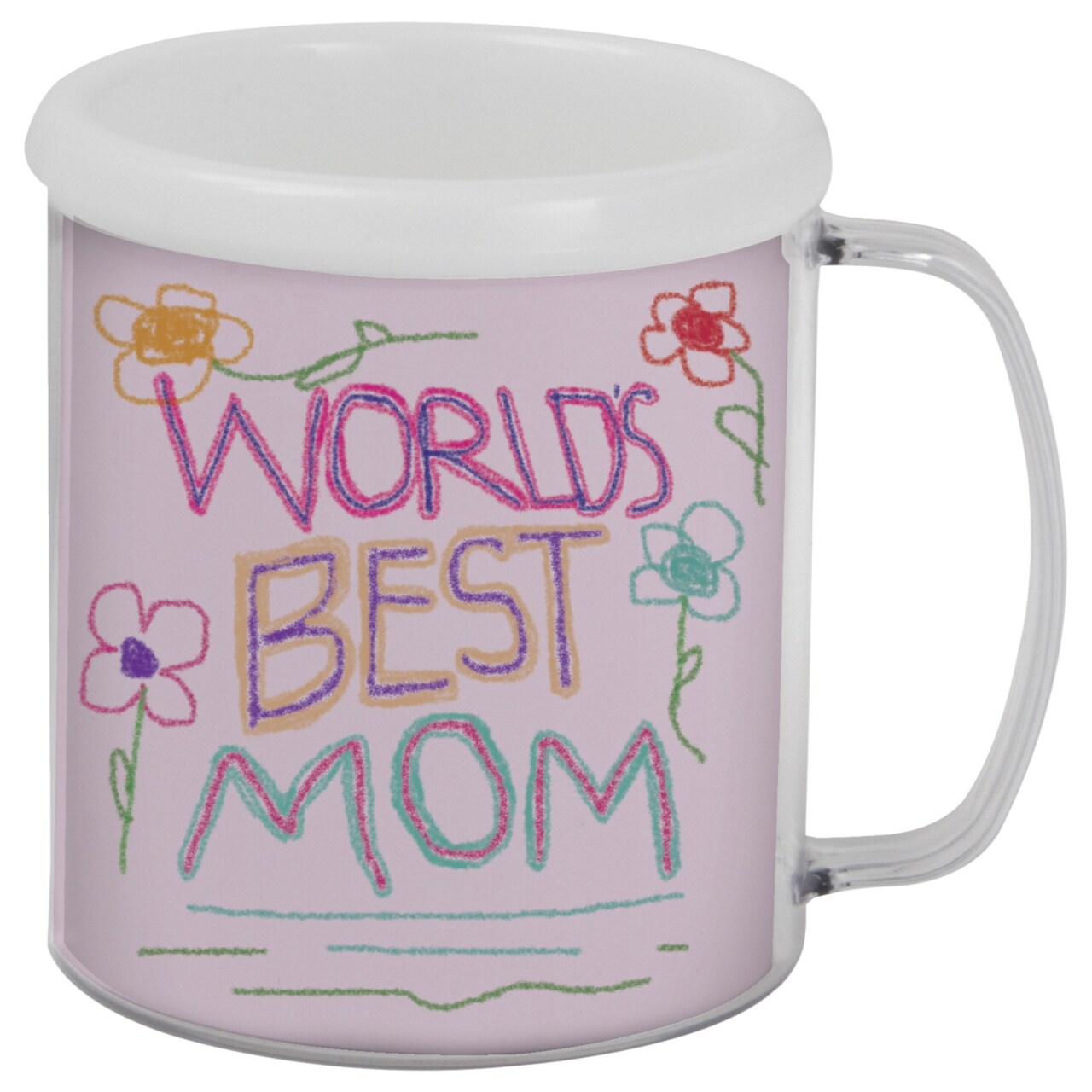 Snapins Plastic Snap Together Custom Craft Mug, 11 oz, White/Clear, Pack of 12